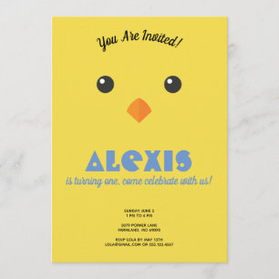 Invitation photo de la fête d'anniversaire de Chic