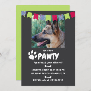 Invitation photo de la fête d'anniversaire de Chie