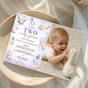 Invitation Photo de la fête d'anniversaire des Deux Oies Idio