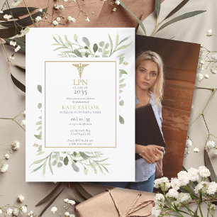 Invitation Photo de la fête de fin d'études de l'infirmière L