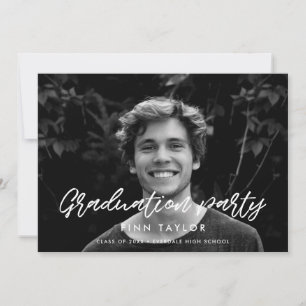 Invitation photo de la fête de graduation de polic