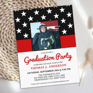 Invitation photo de la fête de graduation du pompi