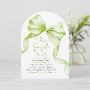 Invitation Photo de la fête de mariage de Green She's Tying t