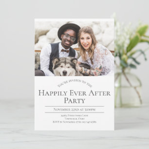 Invitation Photo de la fête de réception de mariage pour touj