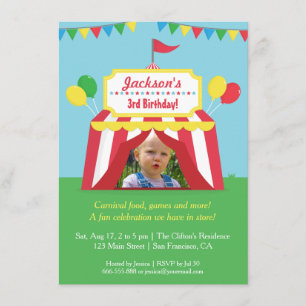 Invitation Photo de la fête des Anniversaires de enfants du C