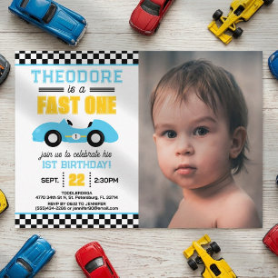 Invitation Photo de la fête du 1er anniversaire de la voiture