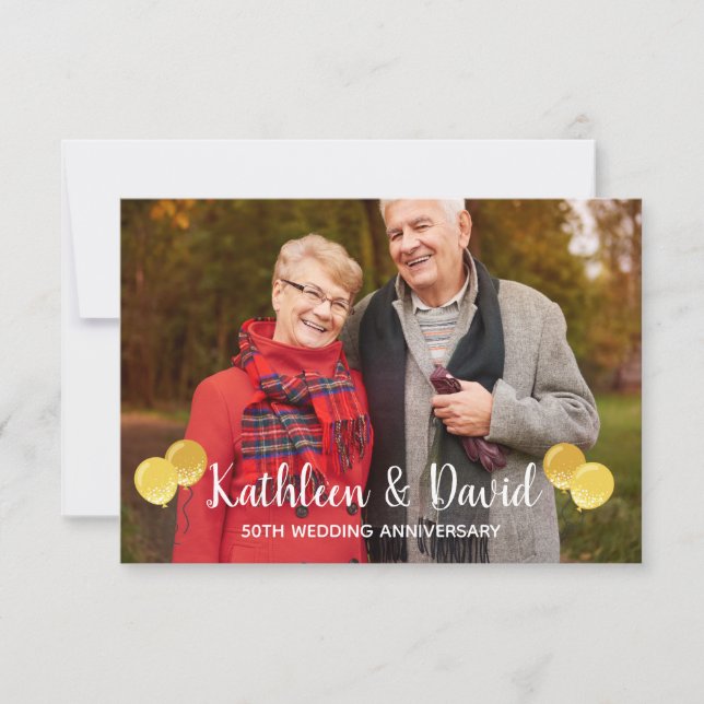Invitation photo de la fête du 50e anniversaire (Devant)