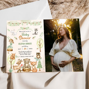 Invitation Photo de la fête du Baby shower des animaux des bo