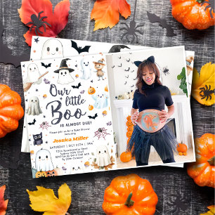 Invitation Photo de la fête du Baby shower fantôme d'Hallowee