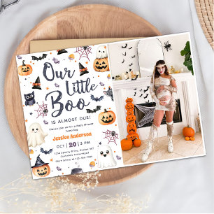 Invitation Photo de la fête du Baby shower fantôme d'Hallowee