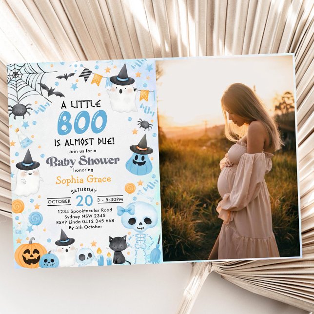 Invitation Photo de la fête du Baby shower fantôme d'Hallowee (Créateur téléchargé)