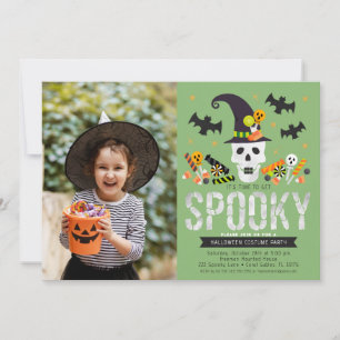 Invitation photo de la fête du costume d'Halloween