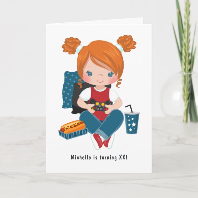 Invitation Photo de la Fille Game Night (Devant)