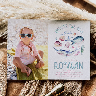 Invitation Photo de la fillette Un-der l'invitation d'anniver