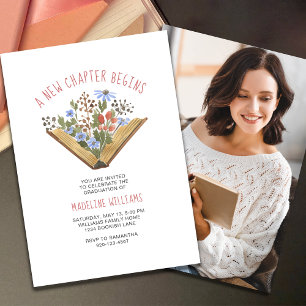 Invitation Photo de la Graduation du Livre