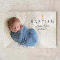 Photo de la marine Blue Religion Cross Boy Baptism