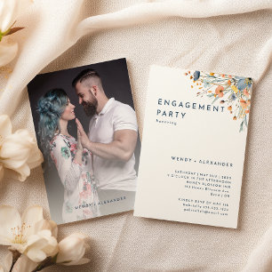 Invitation Photo de la partie fidélité florale audacieuse