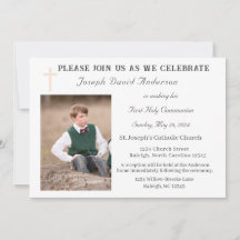 Invitation photo de la première sainte communion