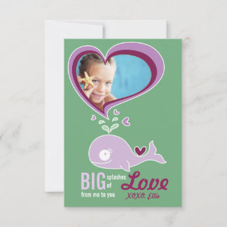 Invitation Photo de la Saint-Valentin en classe de baleine de