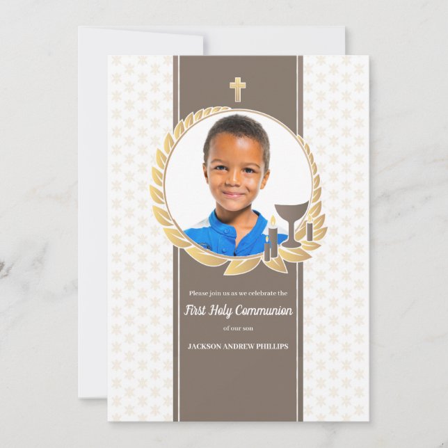 Invitation photo de la Sainte Communion (Devant)