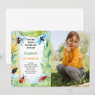 Invitation Photo de l'anniversaire du bogue
