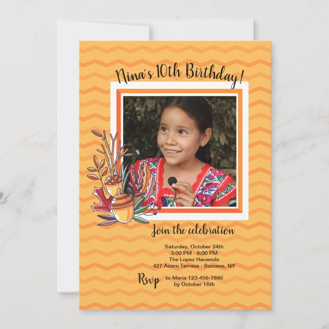 Invitation photo de l'automne occidental (Devant)