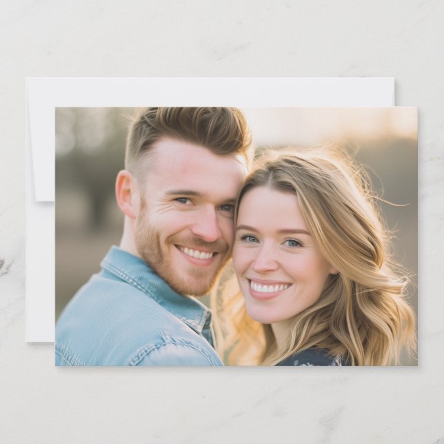 Invitation Photo de l'heure dorée heureuse (Devant)