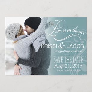 Invitation Photo de Love Mist pour annoncer la date de votre 