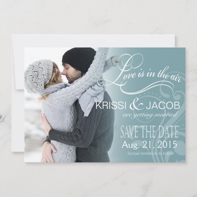 Invitation Photo de Love Mist pour annoncer votre mariage | b (Devant)