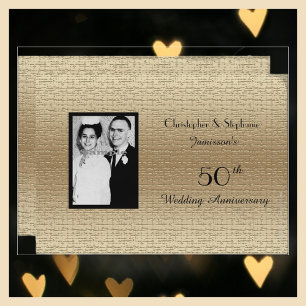 Invitation photo de luxe pour les 50 ans de mariag