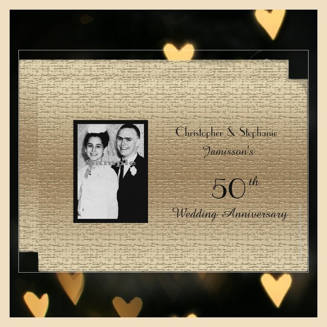 Invitation photo de luxe pour les 50 ans de mariag (Créateur téléchargé)