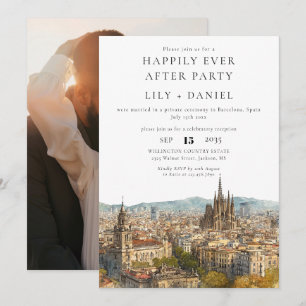 Invitation Photo de mariage à Barcelone pour une fin heureuse