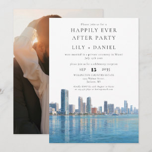 Invitation Photo de mariage à Miami pour une fin heureuse