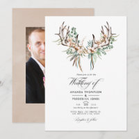 Photo de mariage bohème en coton et eucalyptus