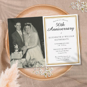 Invitation Photo de mariage d'anniversaire de n'importe quell