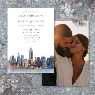Invitation Photo de mariage de destination à New York
