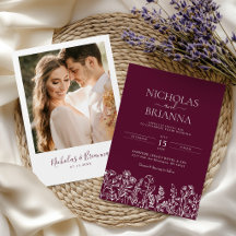 Photo de mariage de fleurs sauvages minimaliste de