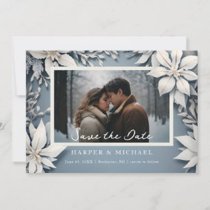 Invitation Photo de mariage d'hiver enregistrer la date