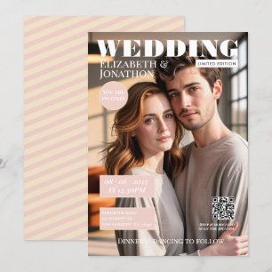 Invitation Photo de mariage du magazine Champagne & Blush