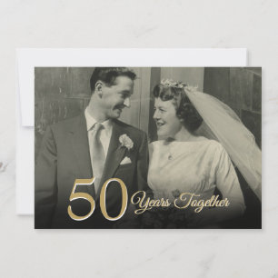 Invitation Photo de mariage élégant pour tout anniversaire de