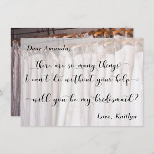 Invitation Photo de Mariage Gowns, serez-vous ma servante d'a