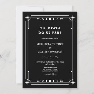 Invitation Photo de mariage Halloween Jusqu'à ce que la mort