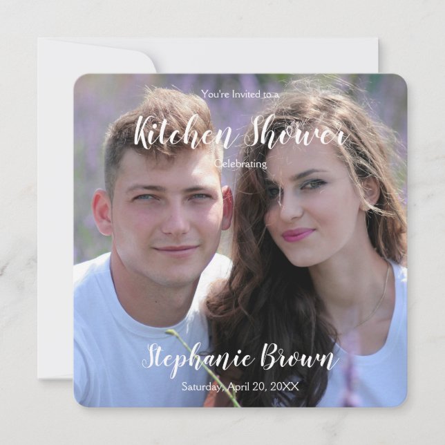 Invitation Photo de mariage Kitchen Shower (Devant)