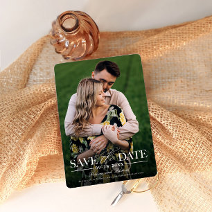 Invitation Photo de mariage minimaliste moderne pour annoncer