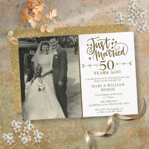 Invitation Photo de mariage pour les 50 ans de mariage