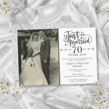 Photo de mariage pour les 70 ans de mariage