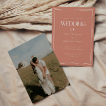 Photo de mariage rose poudrée élégant moderne