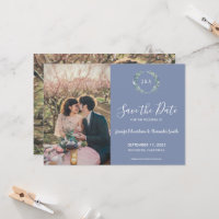 Photo de monogramme feuille rustique Enregistrer l