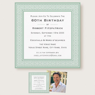Invitation Photo de naissance personnalisée classique pour fê