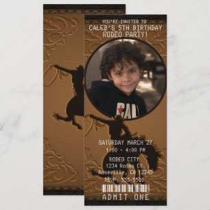 Invitation Photo de naissance Western Cowboy Western sauvage 